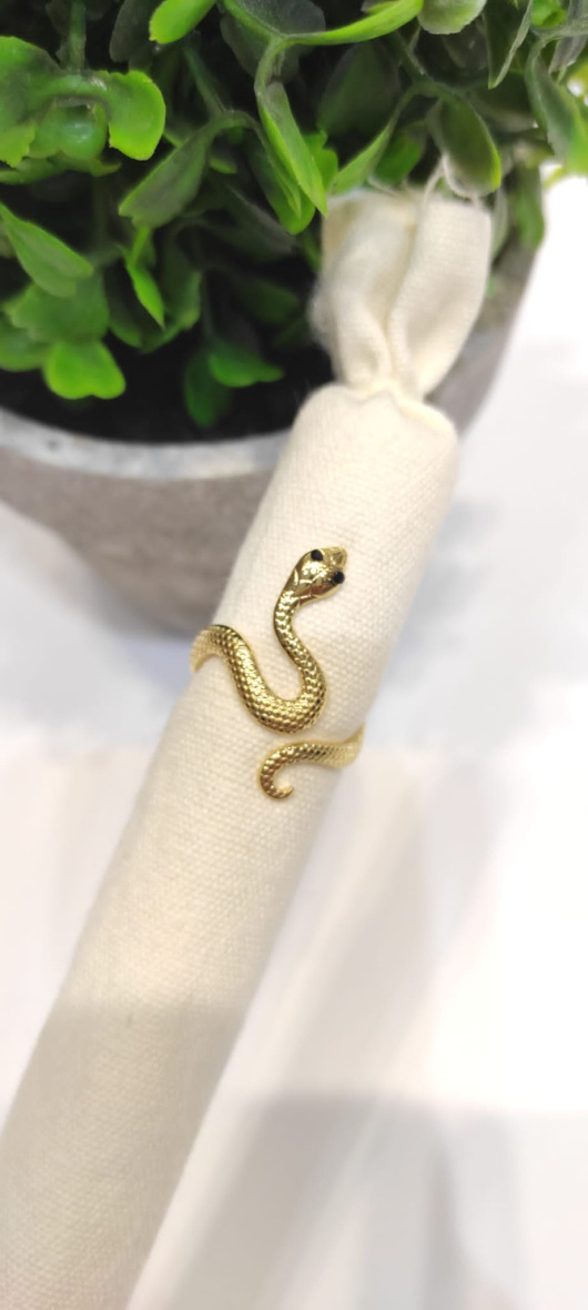 Wholesaler LOLO & YAYA - Timeless Theodota snake ring in stainless steel