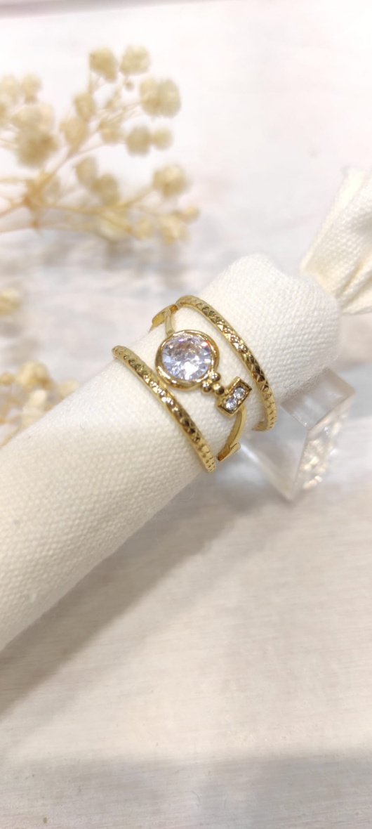 Wholesaler LOLO & YAYA - Sibil rhinestone ring in stainless steel