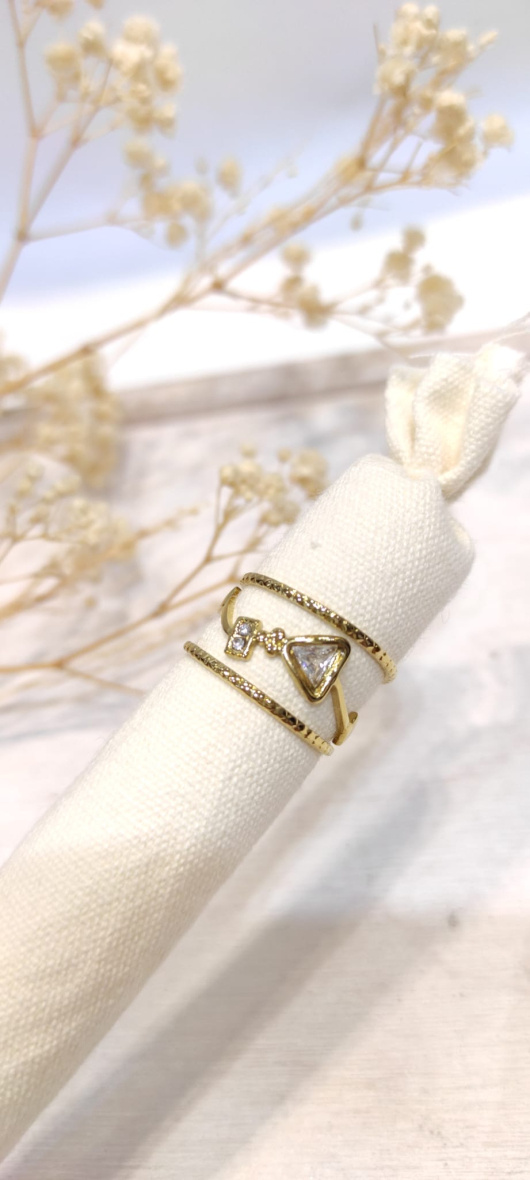 Wholesaler LOLO & YAYA - Samuele rhinestone ring in stainless steel