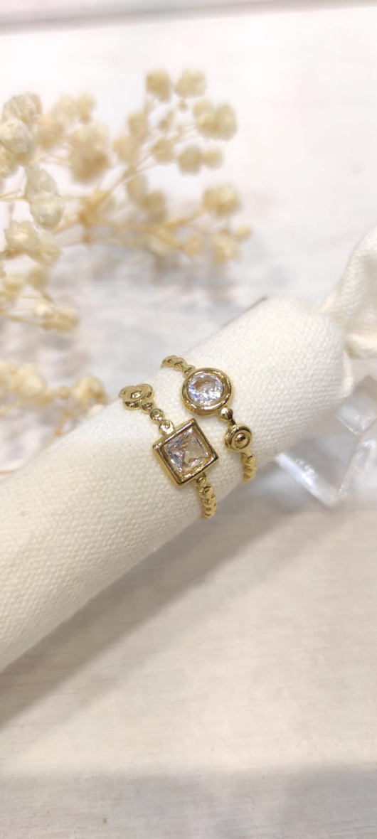 Wholesaler LOLO & YAYA - Silvaine rhinestone ring in stainless steel
