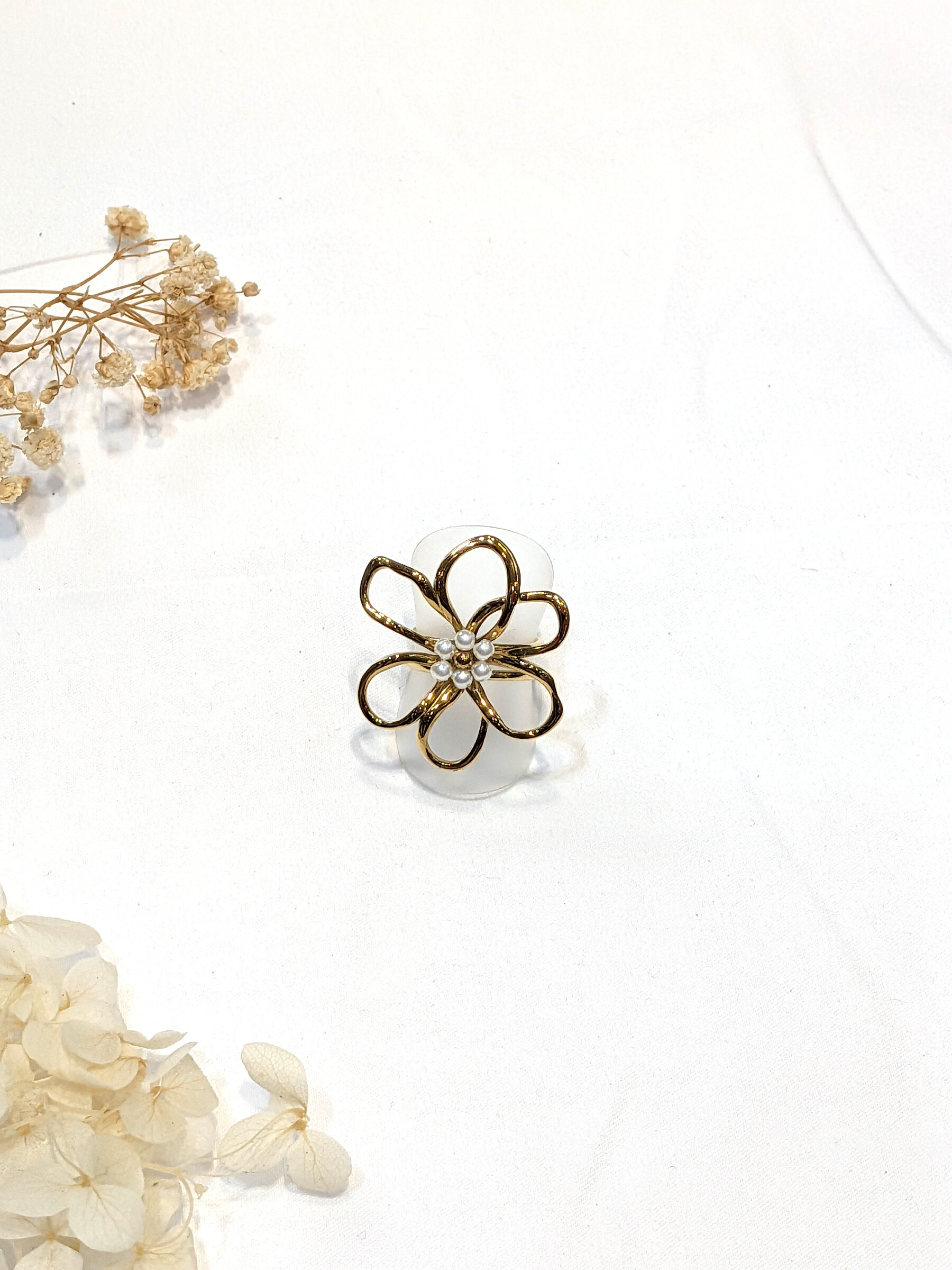 Wholesaler Lolo & Yaya - NOEME FLOWER RANGE FLOWER BEAD IN STAXIDABLE STEEL