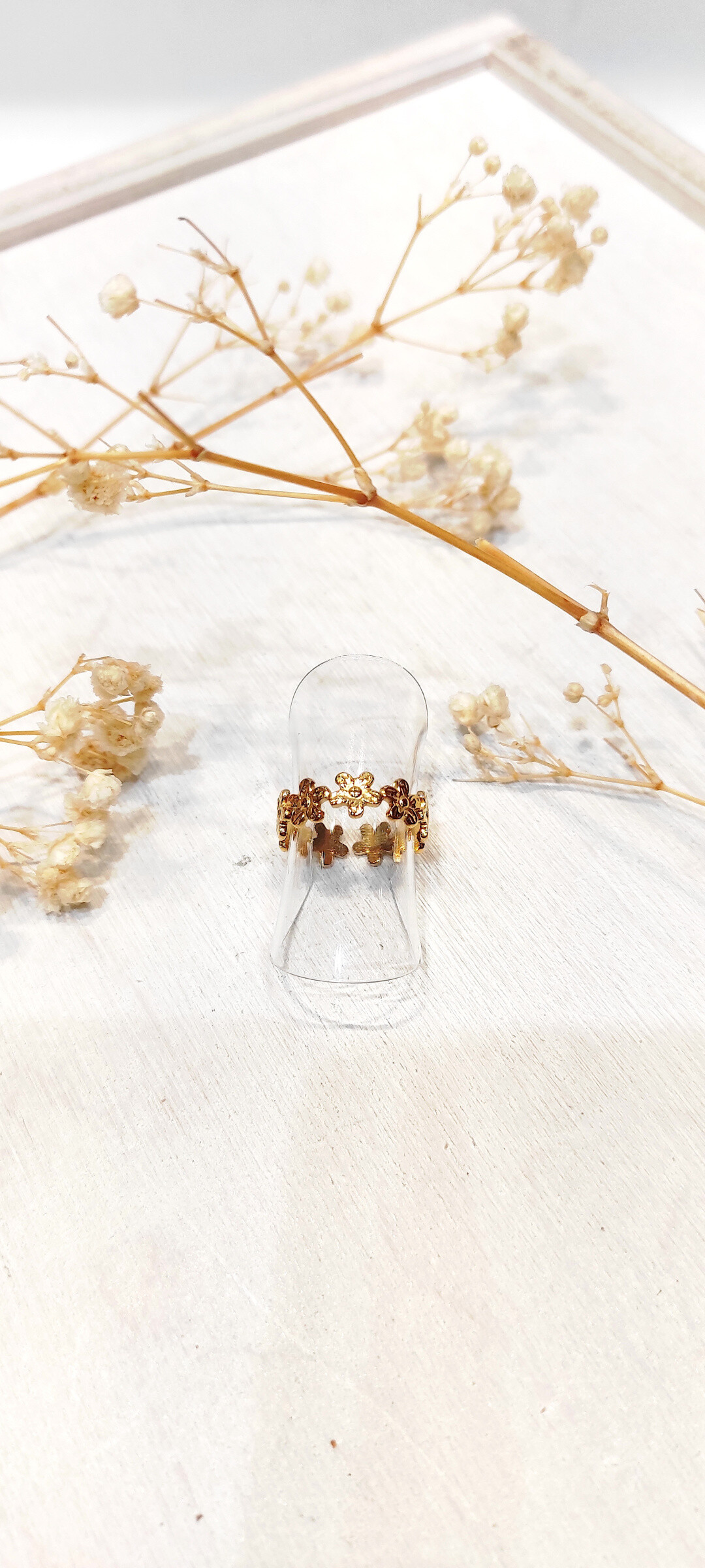 Mayorista Lolo & Yaya - Flower atemporal Nemine Anillo inoxidable de acero inoxidable