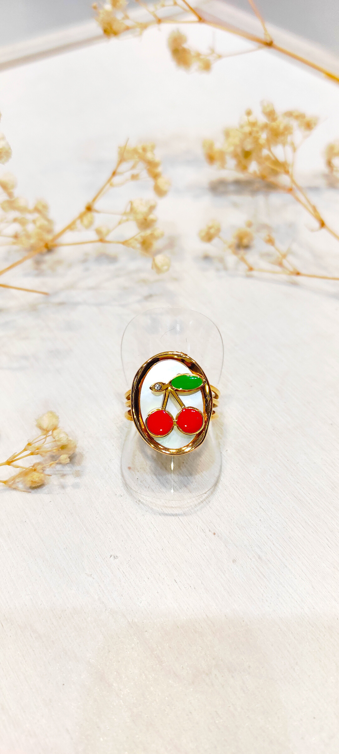 Grossista Lolo & Yaya - Anello di ciliegia di Hamley Pearly in acciaio inossidabile