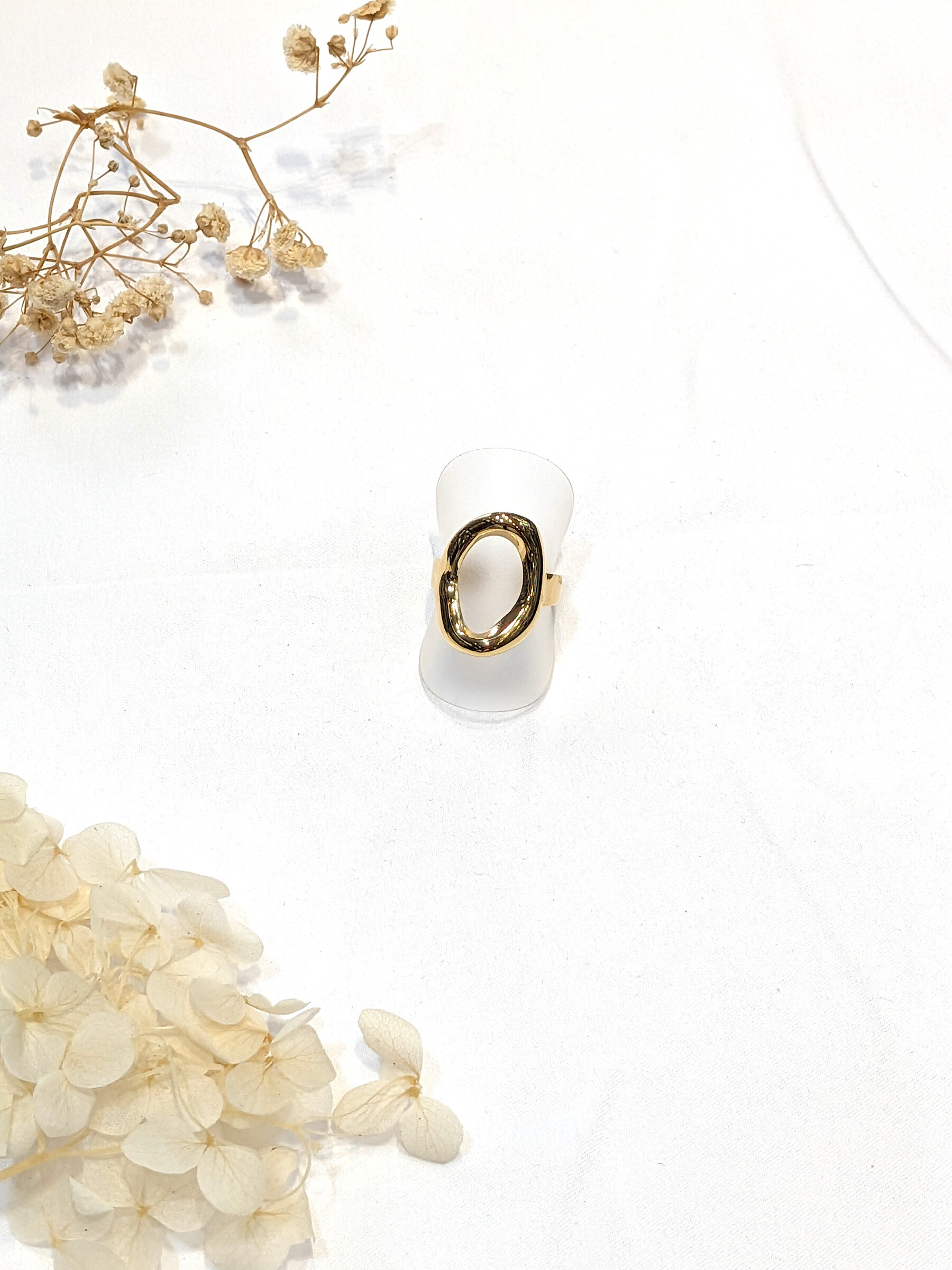 Wholesaler Lolo & Yaya - Time adjustable ring tesme oval in stainless steel