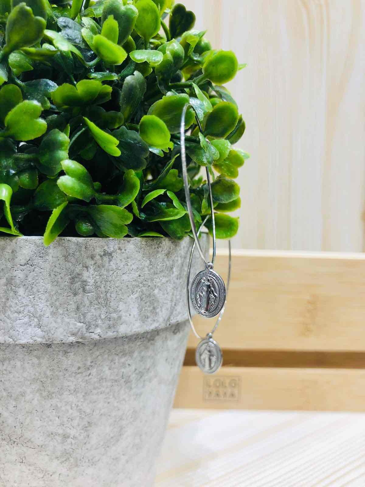 Grossiste LOLO & YAYA - Boucle d’Oreille Madone en Acier inoxydable