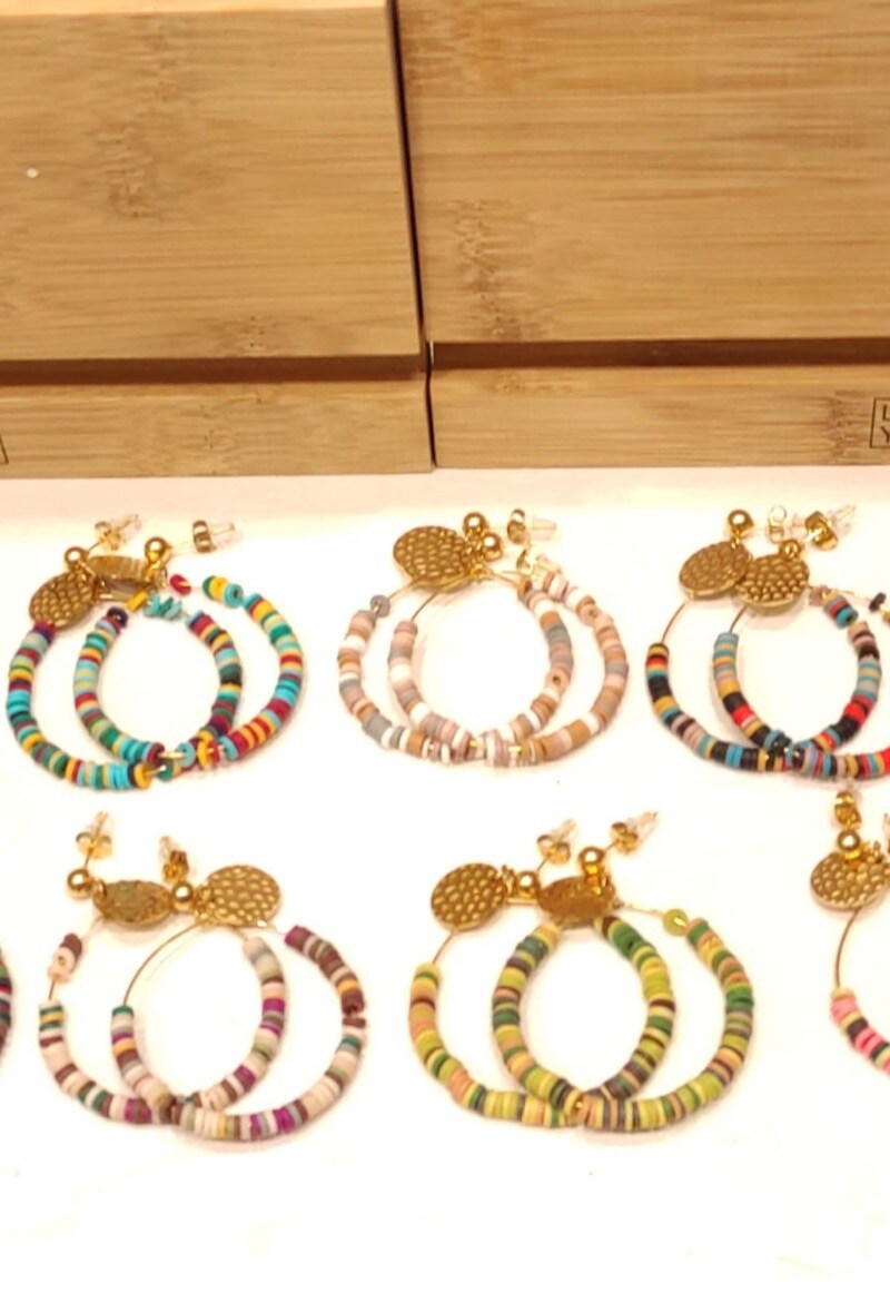 Grossiste LOLO & YAYA - 39845mixte couleur Boucles d’oreilles en acier