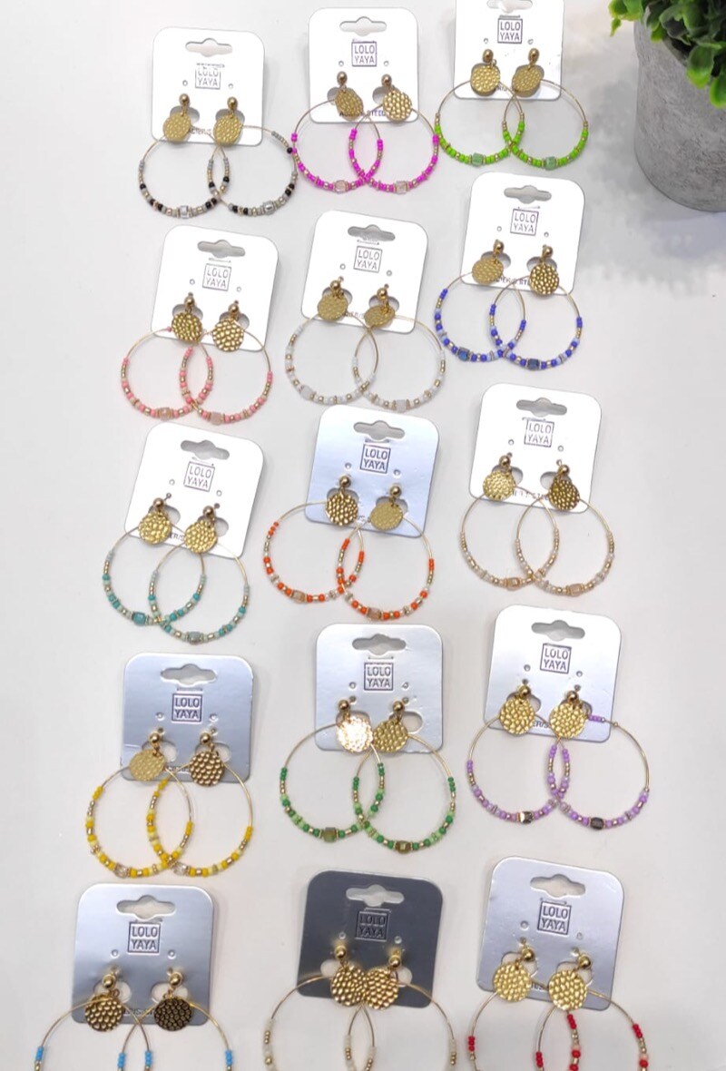 Grossiste LOLO & YAYA - 39847 Boucles d’oreilles Alicia en acier