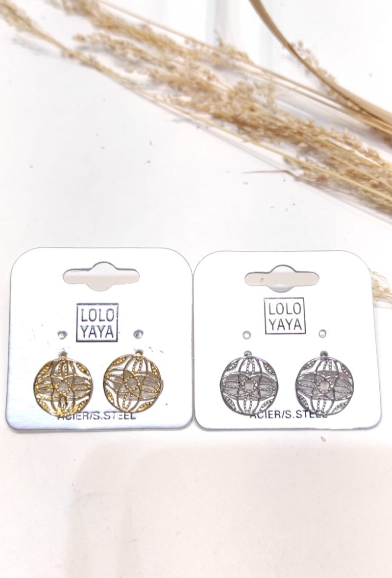 Wholesaler LOLO & YAYA - Boucles d’oreilles puces Solange en acier inoxydable