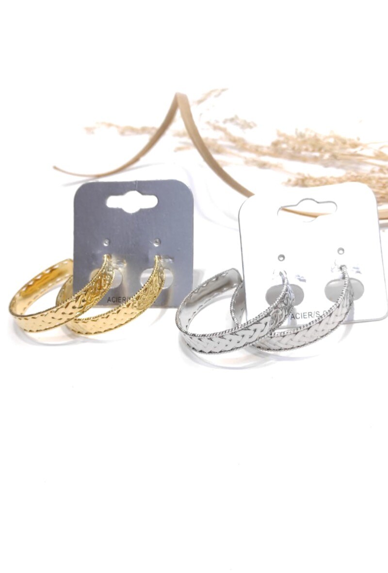 Grossiste LOLO & YAYA - Boucles d’oreilles créole Maryam 4cm en acier inoxydable