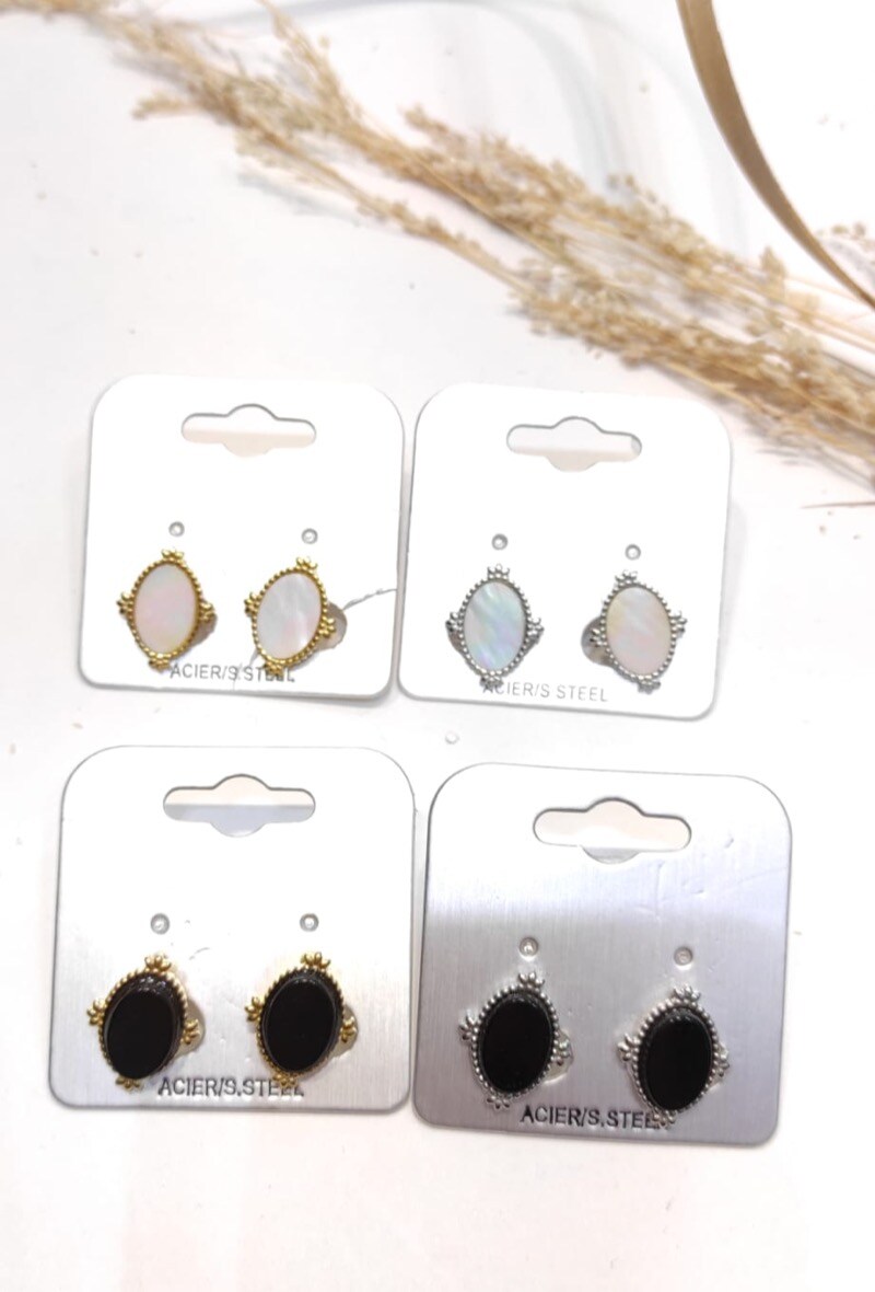Grossiste LOLO & YAYA - Boucles d’oreilles puces Aïcha en acier inoxydable