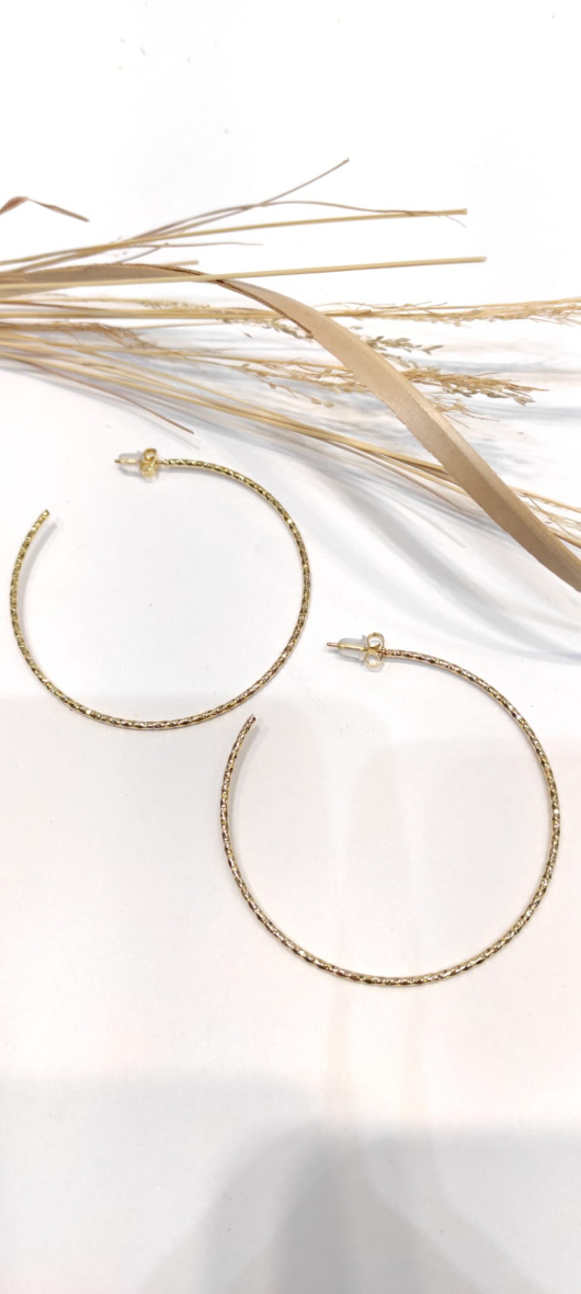 Grossiste LOLO & YAYA - Boucles d’oreilles créole simple 6cm en acier inoxydable