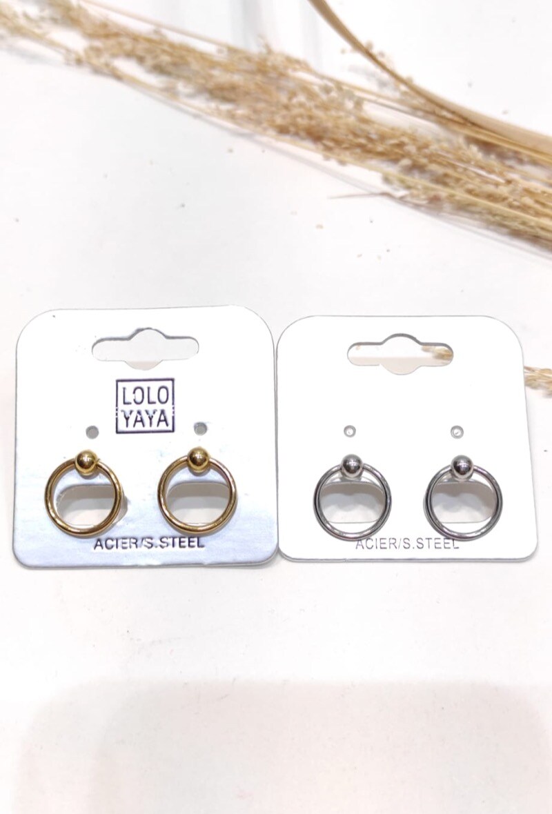 Wholesaler LOLO & YAYA - Boucles d’oreilles puces Jenny en acier inoxydable