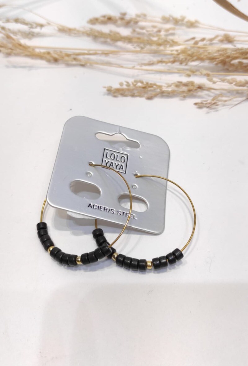 Grossiste LOLO & YAYA - Boucles d’oreilles créole Émilie 4cm en acier inoxydable