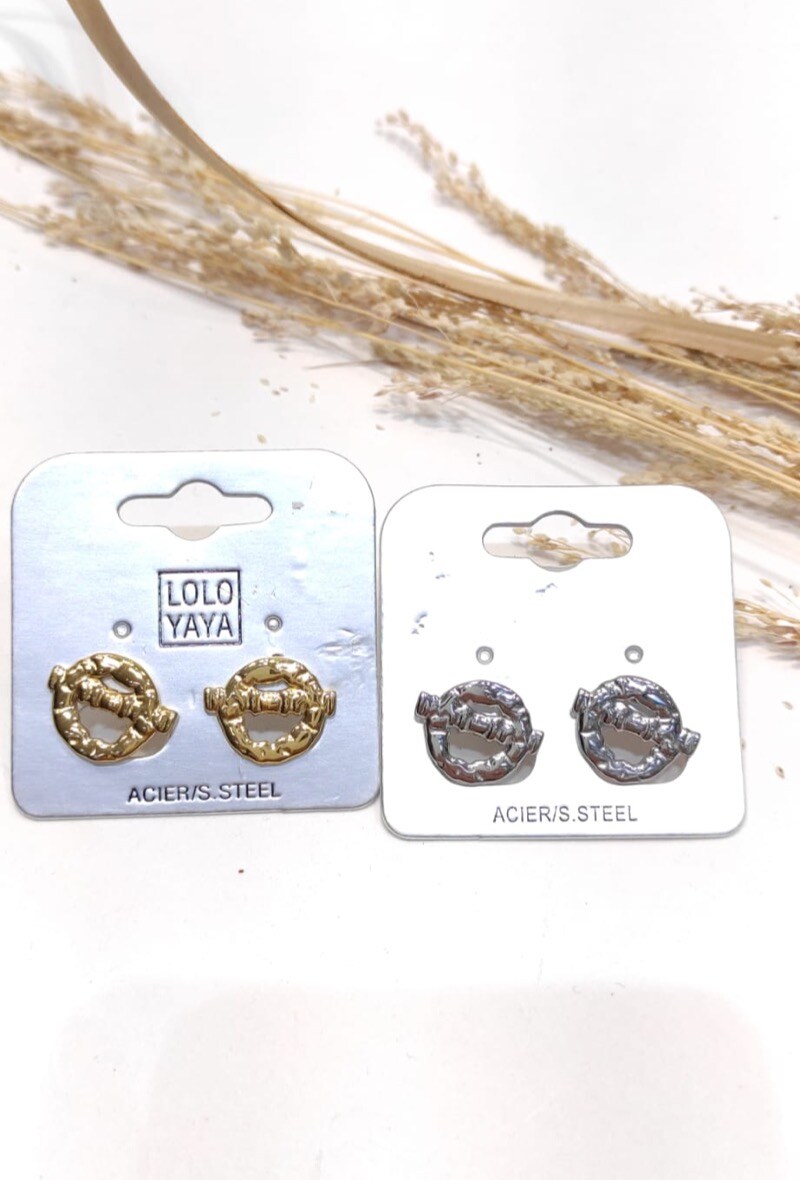Wholesaler LOLO & YAYA - Boucles d’oreilles puces Maëlys en acier inoxydable