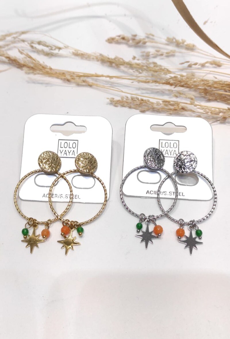 Wholesaler LOLO & YAYA - Boucles d’oreilles Benedicte en acier inoxydable