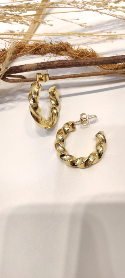 Wholesaler LOLO & YAYA - Boucles d’oreilles créole Noura 2,5cm en acier inoxydable