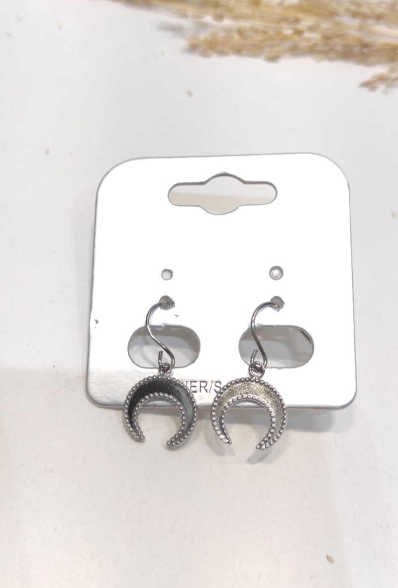 Wholesaler LOLO & YAYA - Boucles d’oreilles tige Luna en acier inoxydable