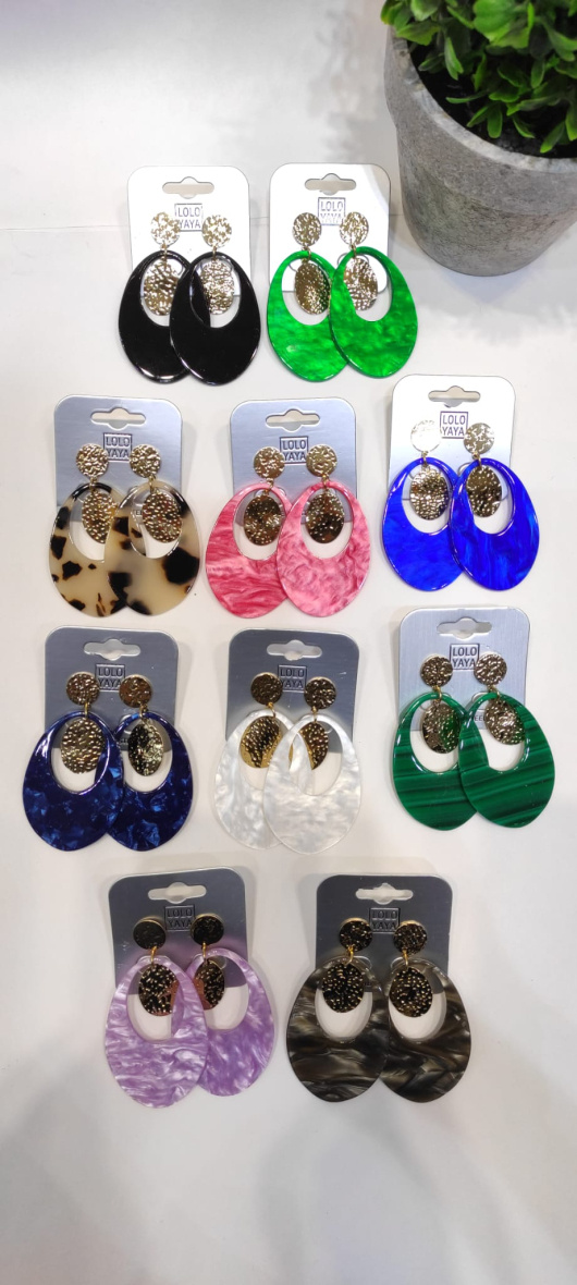 Wholesaler Lolo & Yaya - Boucles d’oreilles ovale Gislaine en acier inoxydable