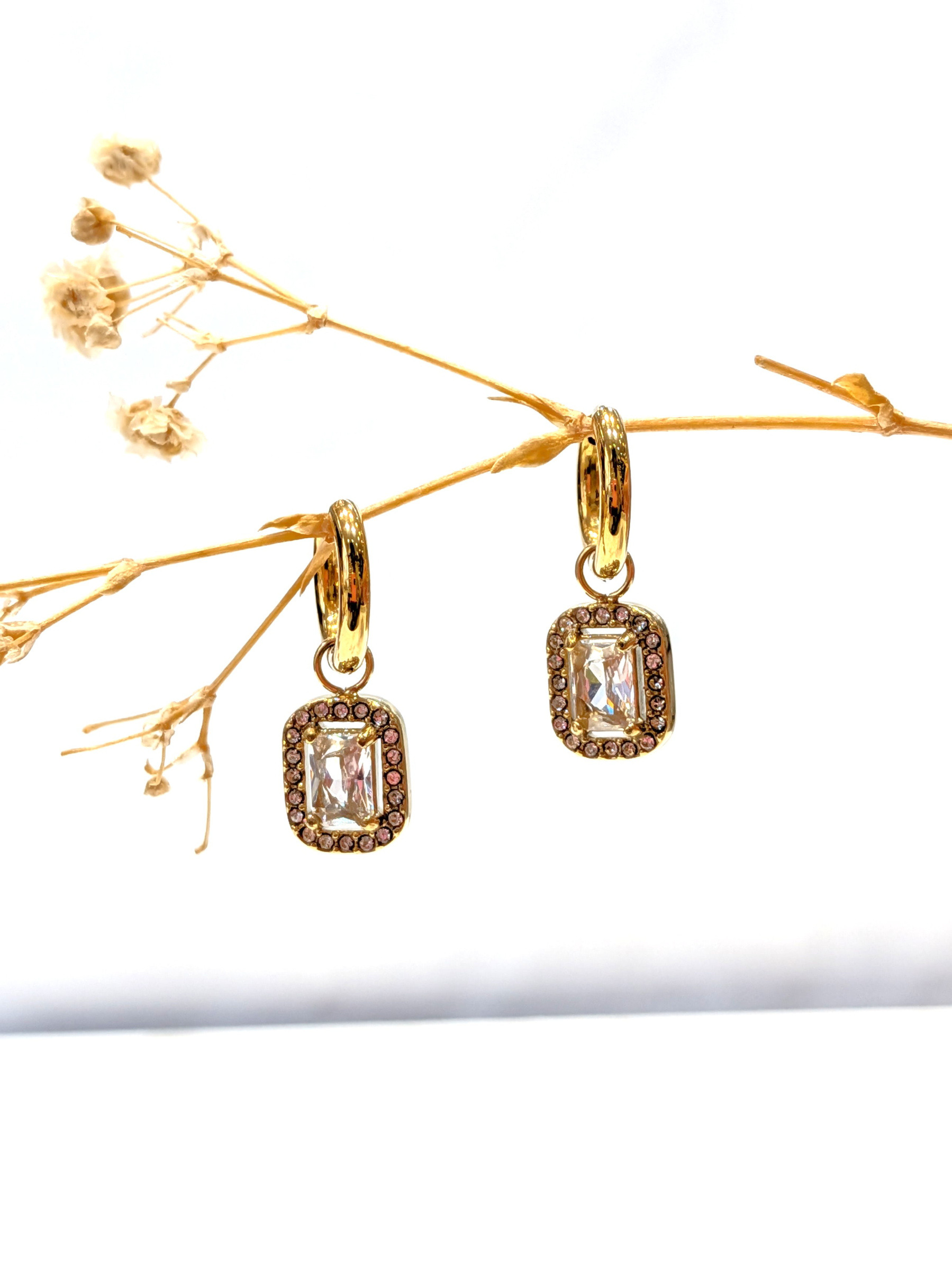 Wholesaler LOLO & YAYA - Aurida rhinestone earrings in stainless steel