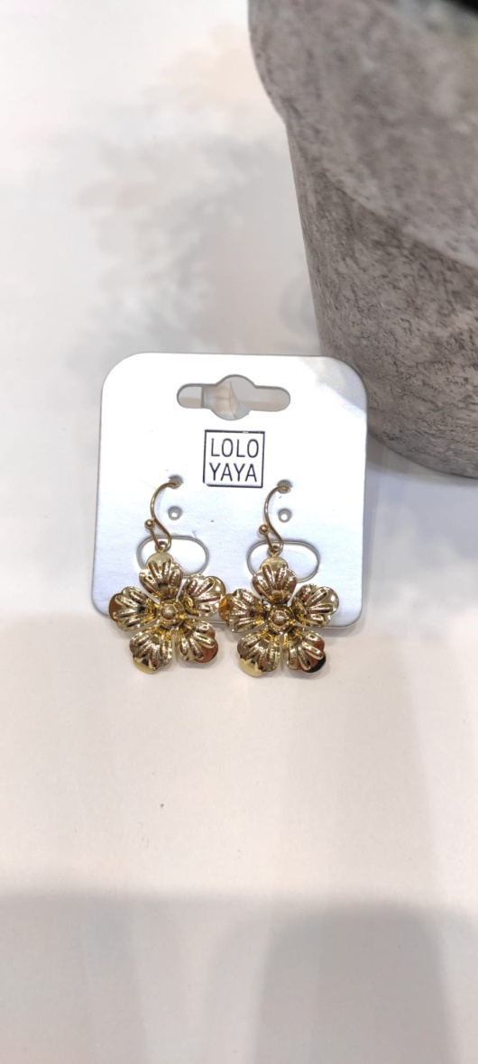 Wholesaler LOLO & YAYA - Rojine flower earrings in stainless steel