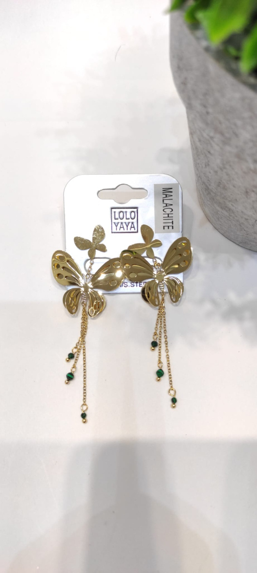 Wholesaler LOLO & YAYA - Servane dangling earrings in stainless steel