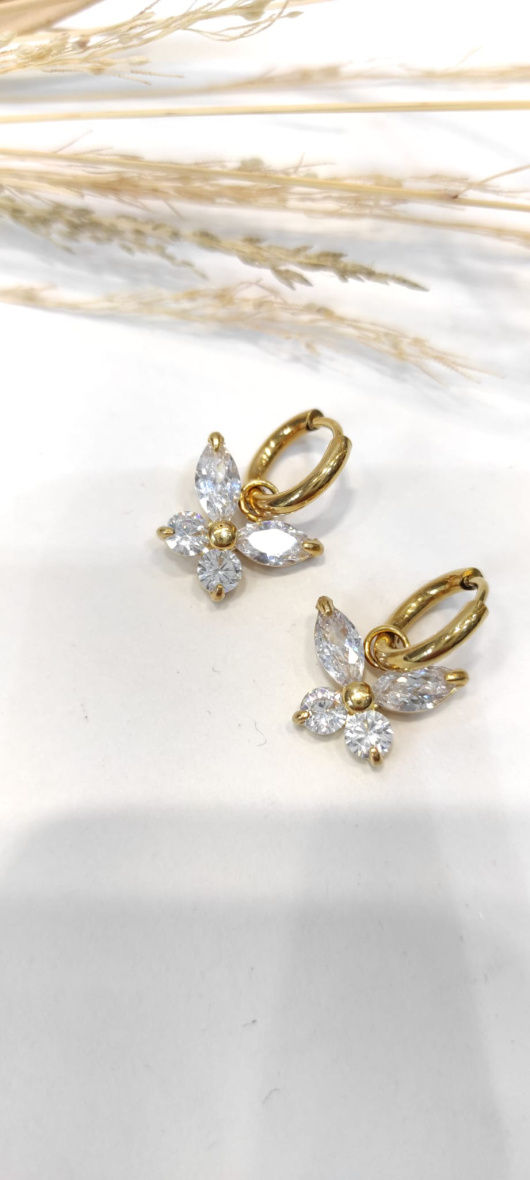 Wholesaler LOLO & YAYA - Famata stainless steel butterfly earrings
