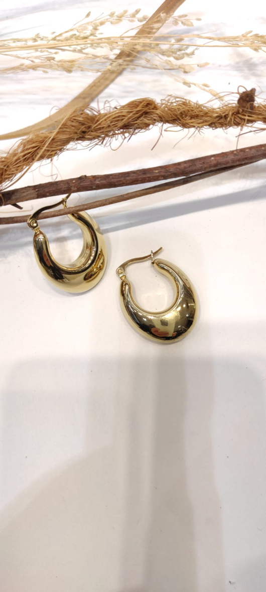 Wholesaler LOLO & YAYA - 2.5cm Louisette earrings in stainless steel