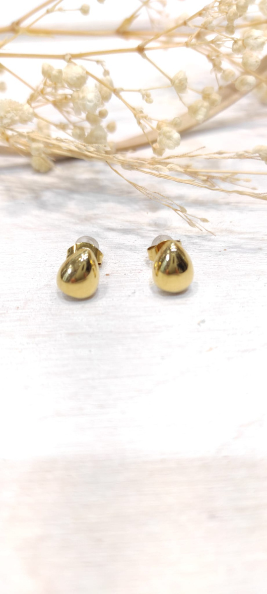 Mayorista LOLO & YAYA - Pendientes colgantes Damla de 1 cm en acero inoxidable
