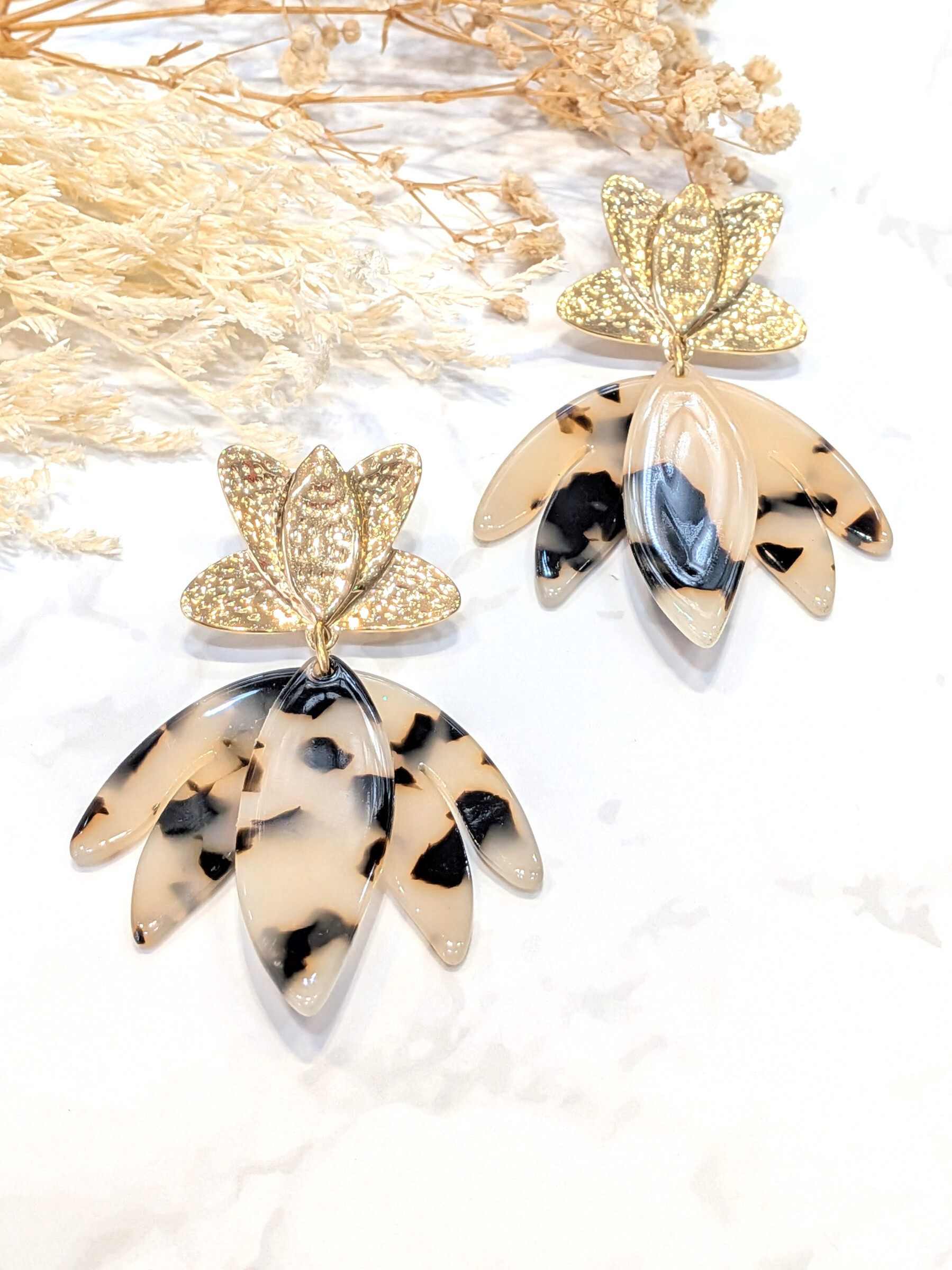 Wholesaler Lolo & Yaya - Alya leopard earrings in stainless steel