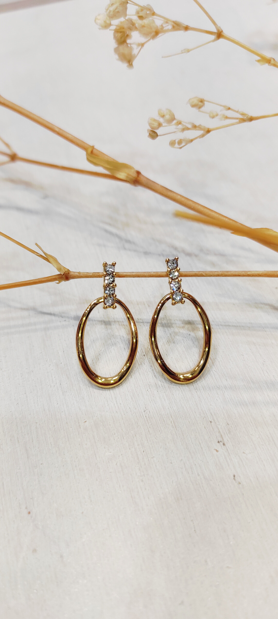 Wholesaler Lolo & Yaya - Earrings with stainless steel rhinestones