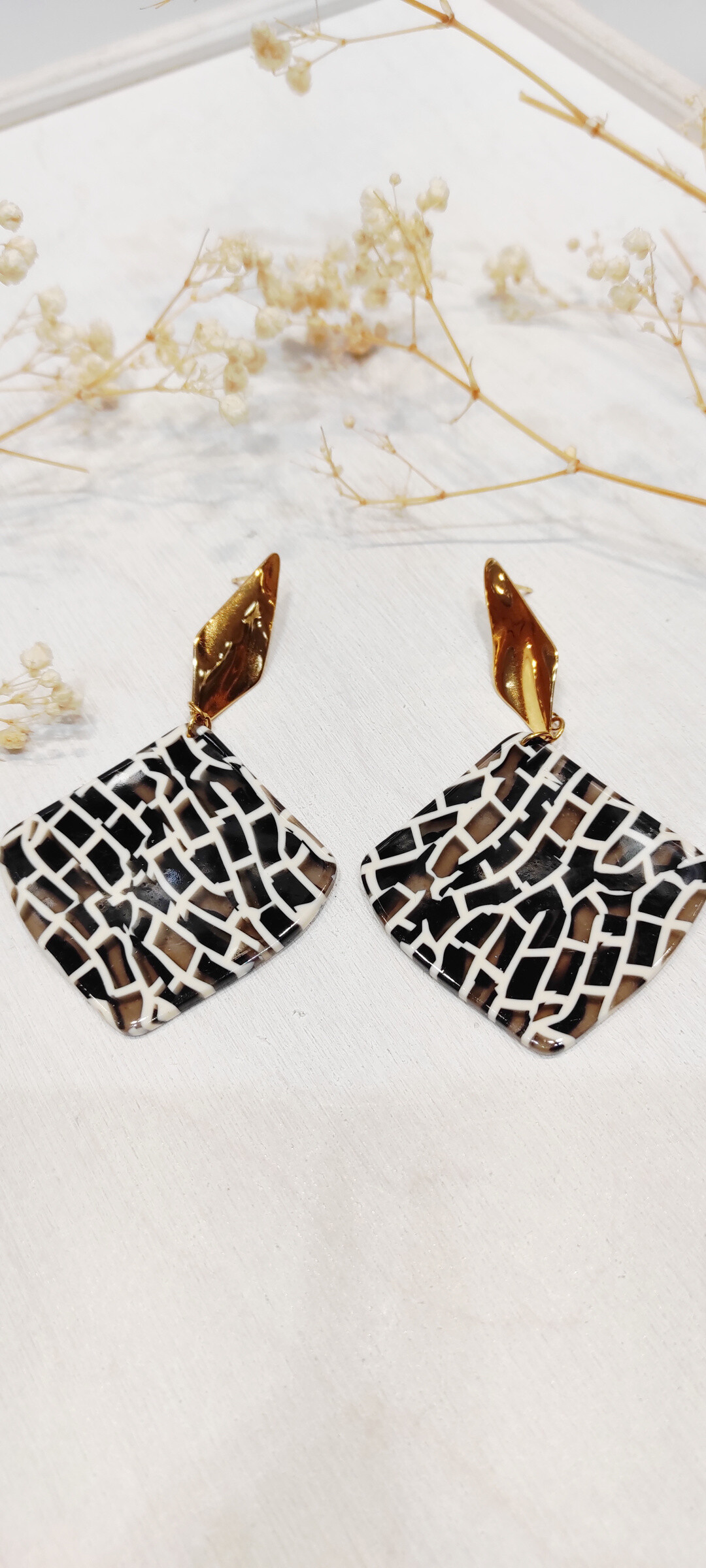 Grossiste Lolo & Yaya - Boucles d’oreilles à motifs Anaya en acier inoxydable