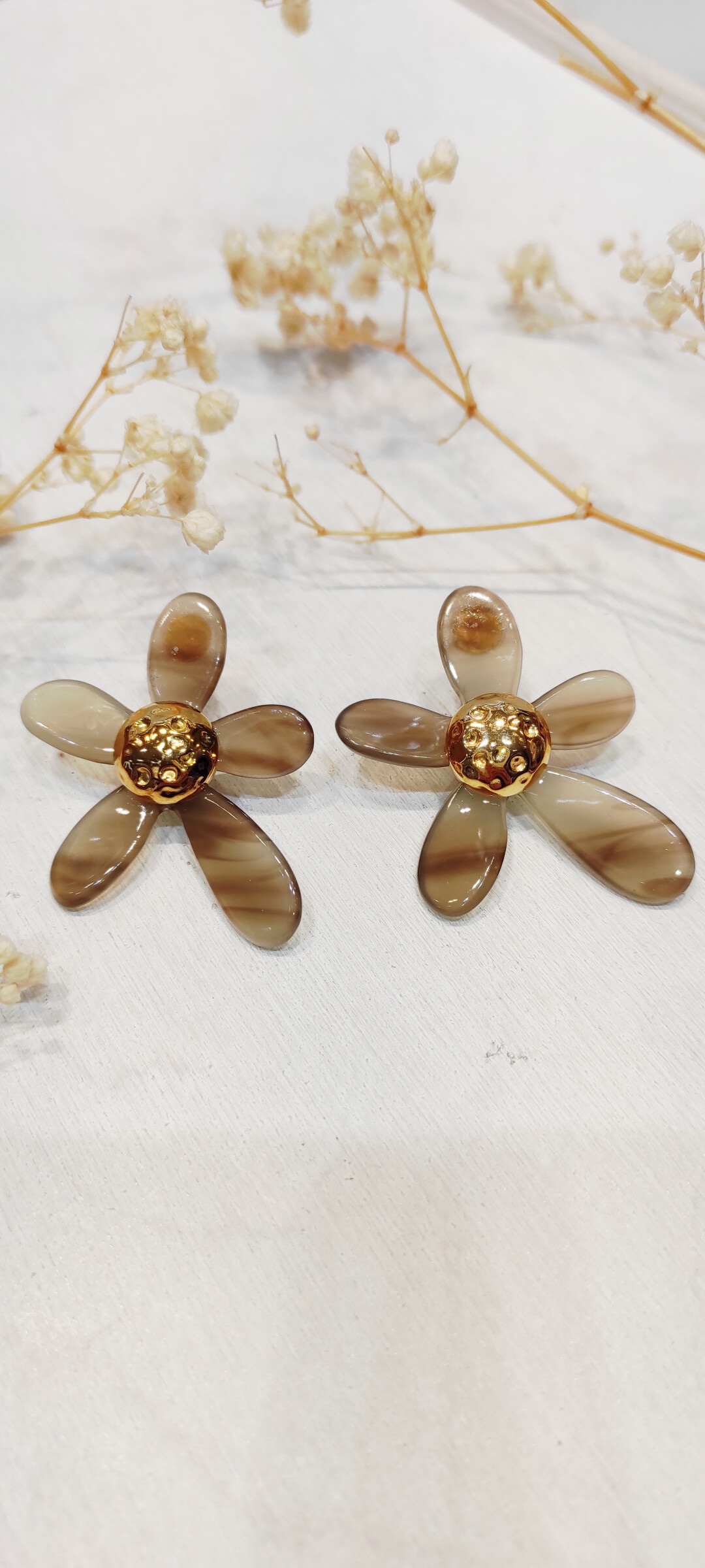 Grossiste Lolo & Yaya - Boucles d’oreilles fleurs Alessandra en acier inoxydable