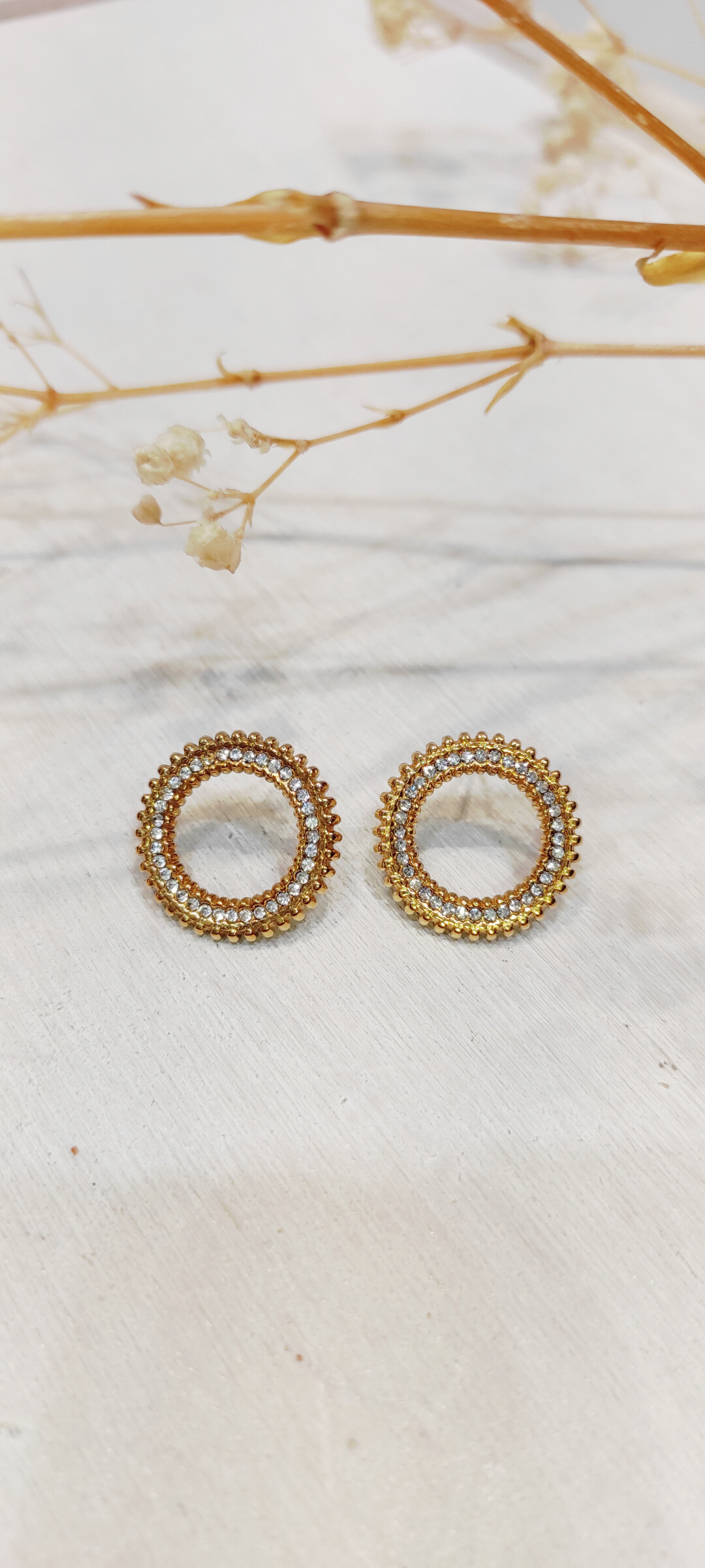 Wholesaler Lolo & Yaya - Earrings with stainless steel Sloan rhinestones