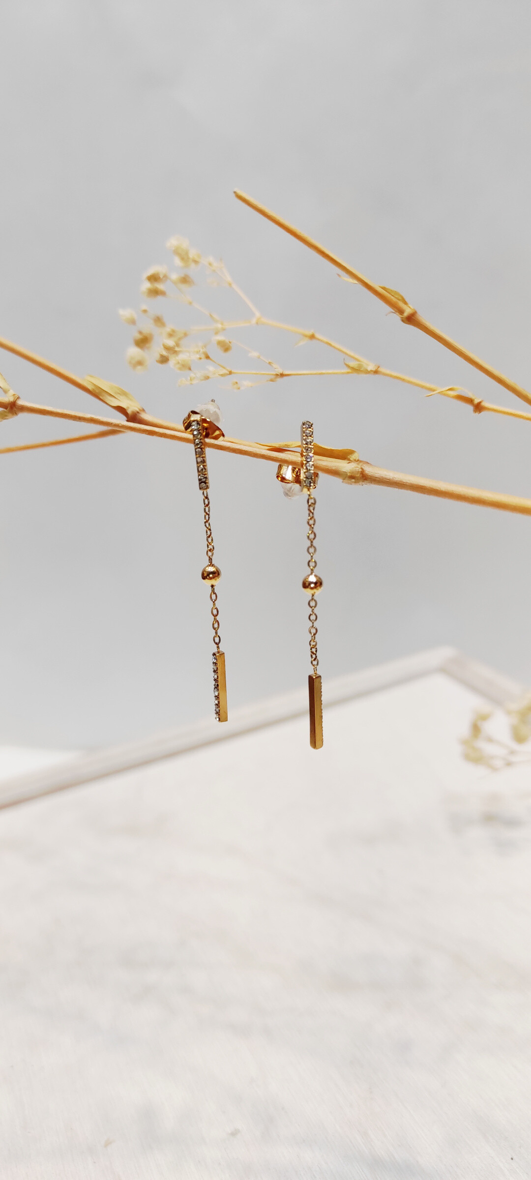 Wholesaler Lolo & Yaya - Earrings with stainless steel Willow rhinestones