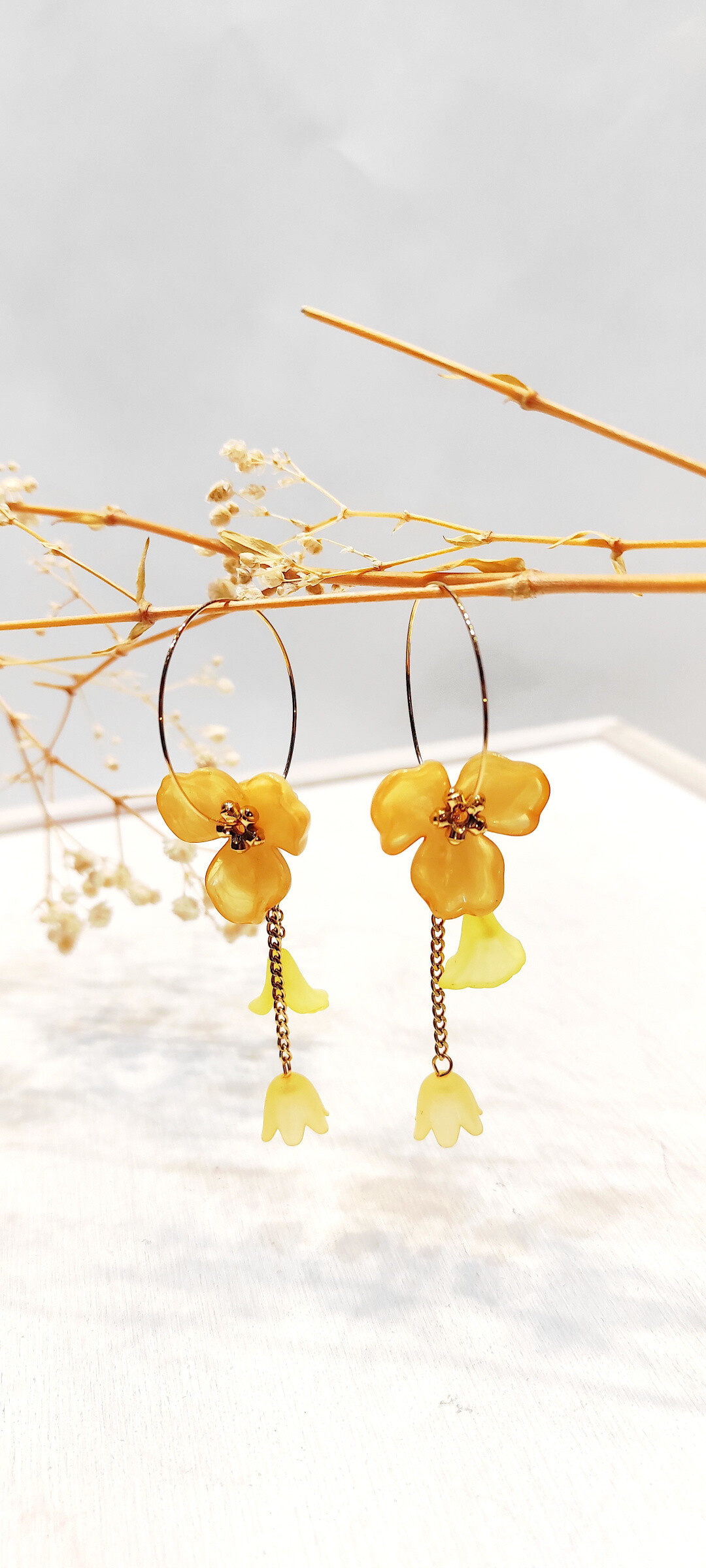 Mayorista Lolo & Yaya - Pendientes de flores de Wren Creole en acero inoxidable