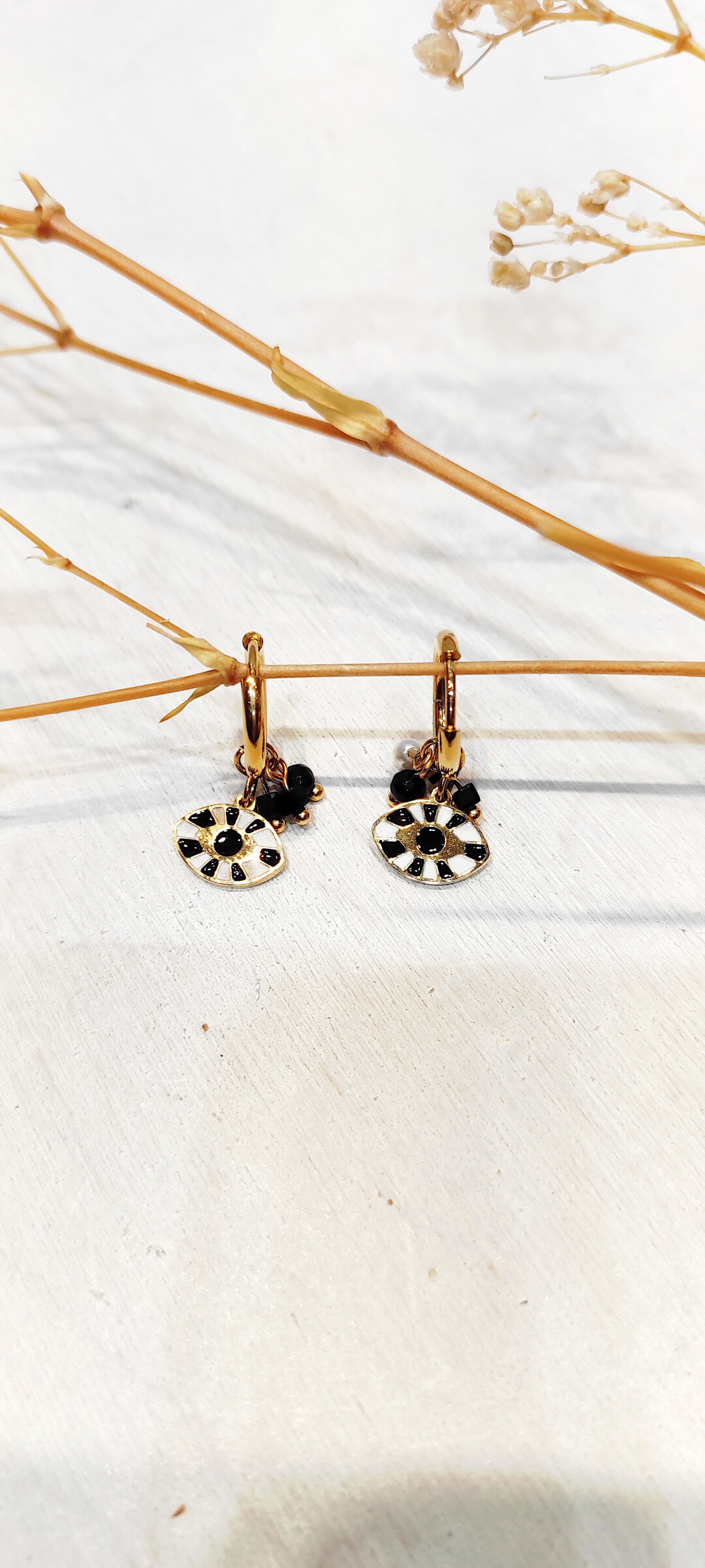 Mayorista Lolo & Yaya - Pendientes oculares de acero inoxidable Nyxie
