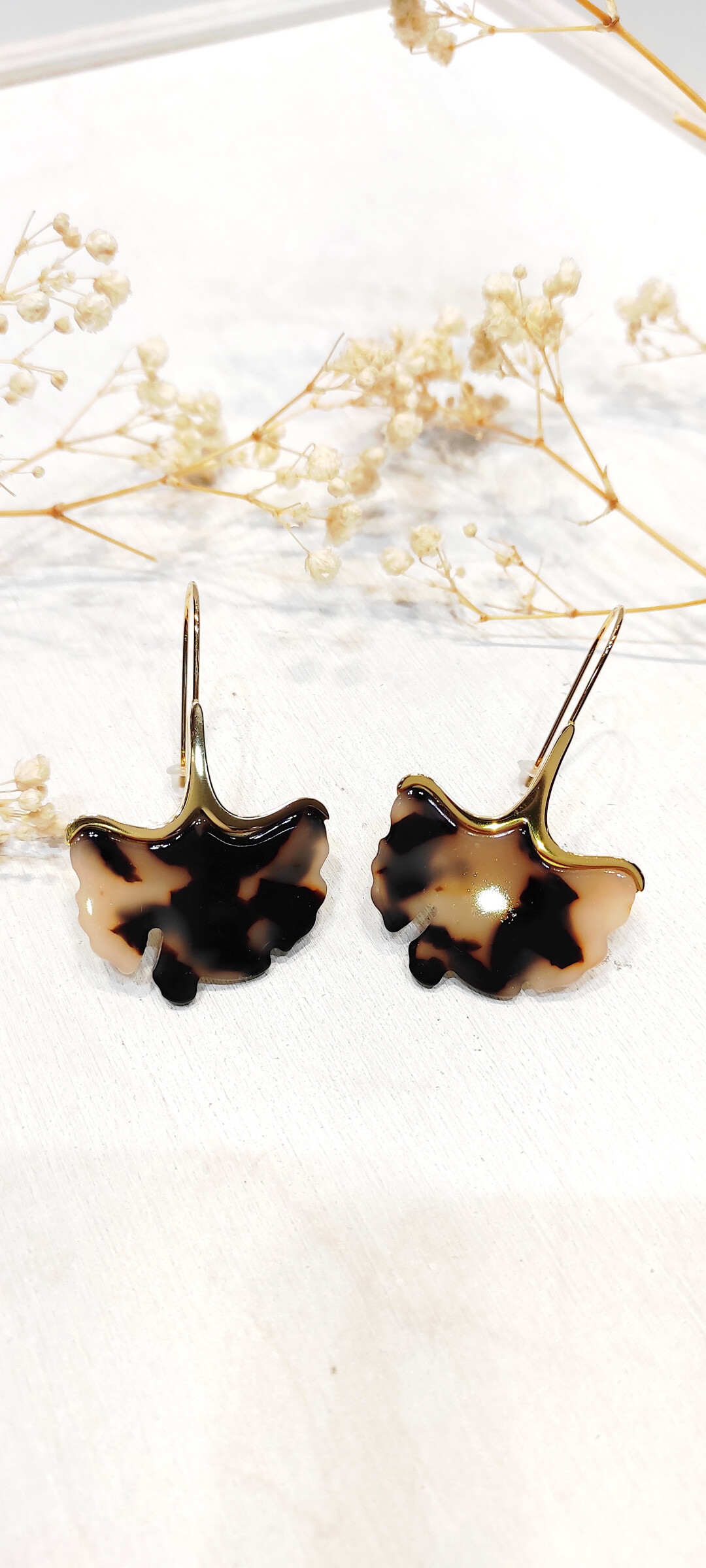 Mayorista Lolo & Yaya - Pendientes de Ginkgo Finley en acero inoxidable