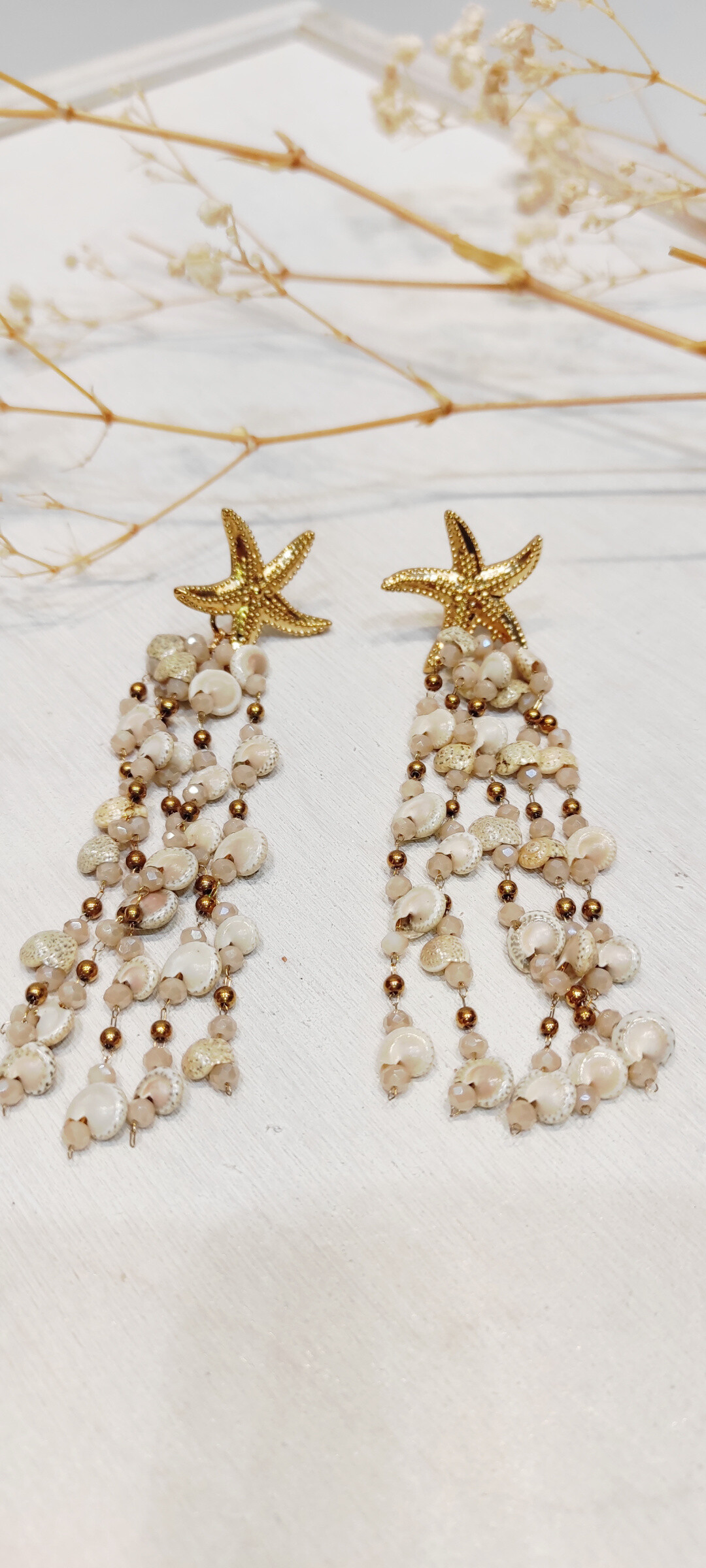 Wholesaler Lolo & Yaya - Earrings with Khaleesi shells in stainless steel