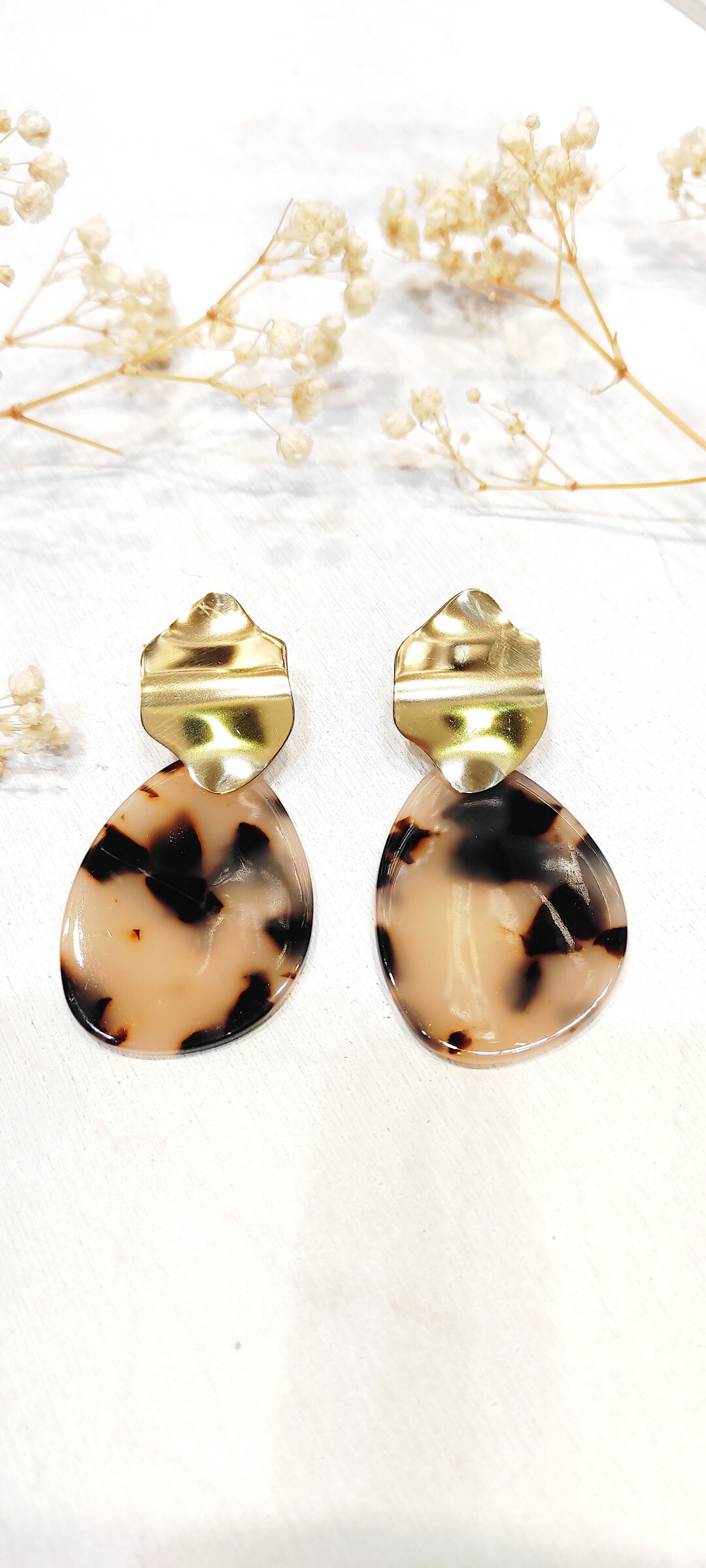 Mayorista Lolo & Yaya - Pendientes de resina Rebecca en acero inoxidable