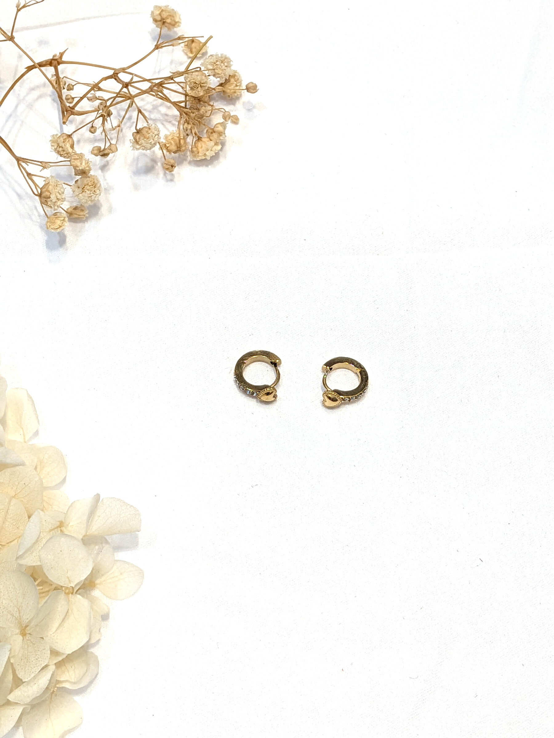 Grossiste Lolo & Yaya - Boucles d’oreilles Aurare strass coeur 3 en acier inoxydable
