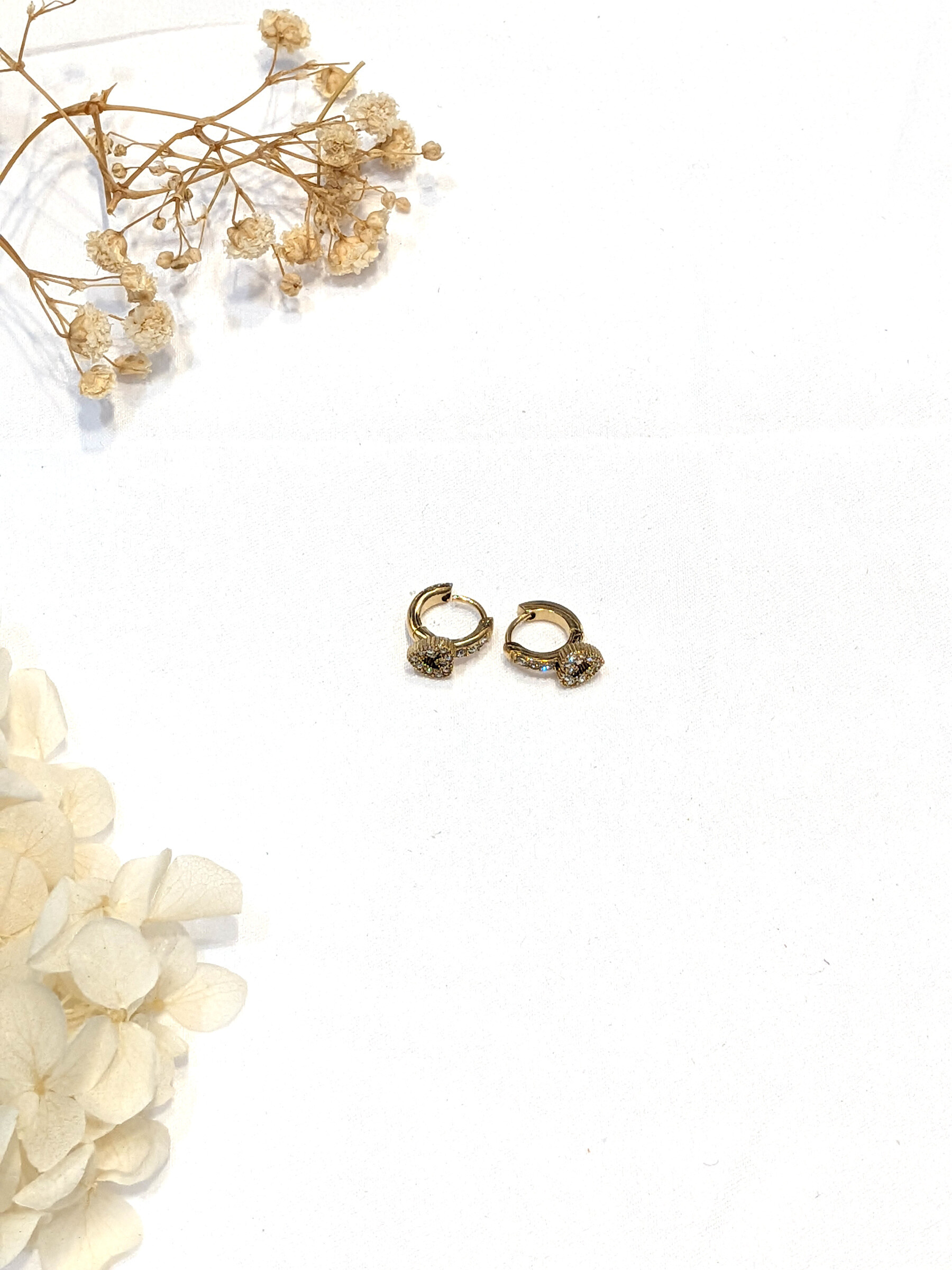 Wholesaler Lolo & Yaya - Earrings Aurare Rhinesthe Coeur 1 In Steel
