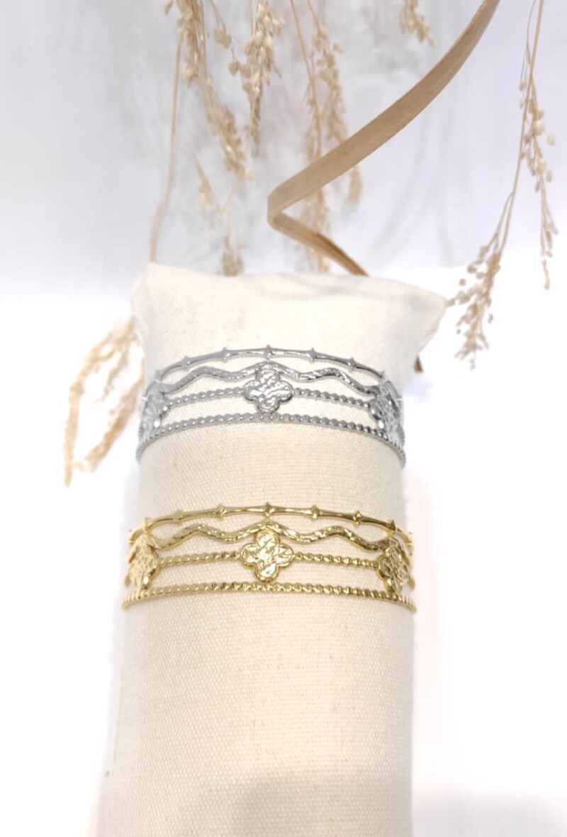 Wholesaler LOLO & YAYA - Rigid band bracelet in Stainless Steel
