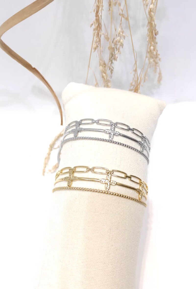 Wholesaler LOLO & YAYA - Rigid band bracelet in Stainless Steel