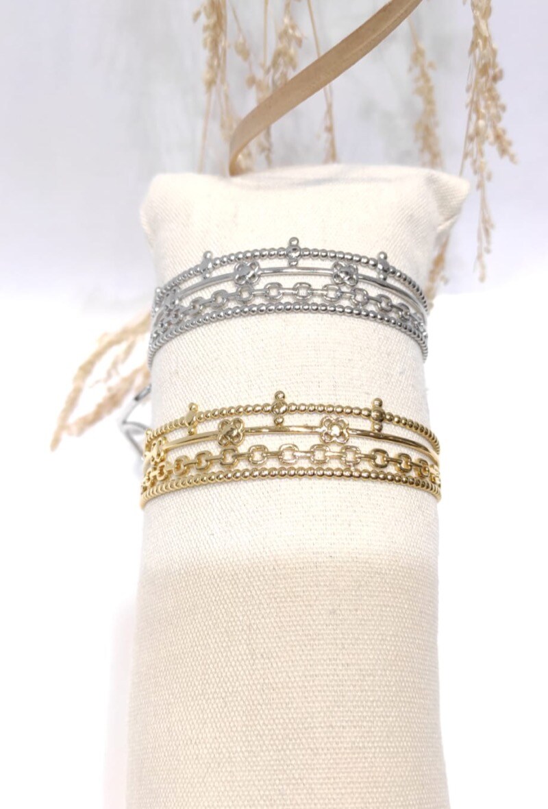 Wholesaler LOLO & YAYA - Rigid band bracelet in Stainless Steel