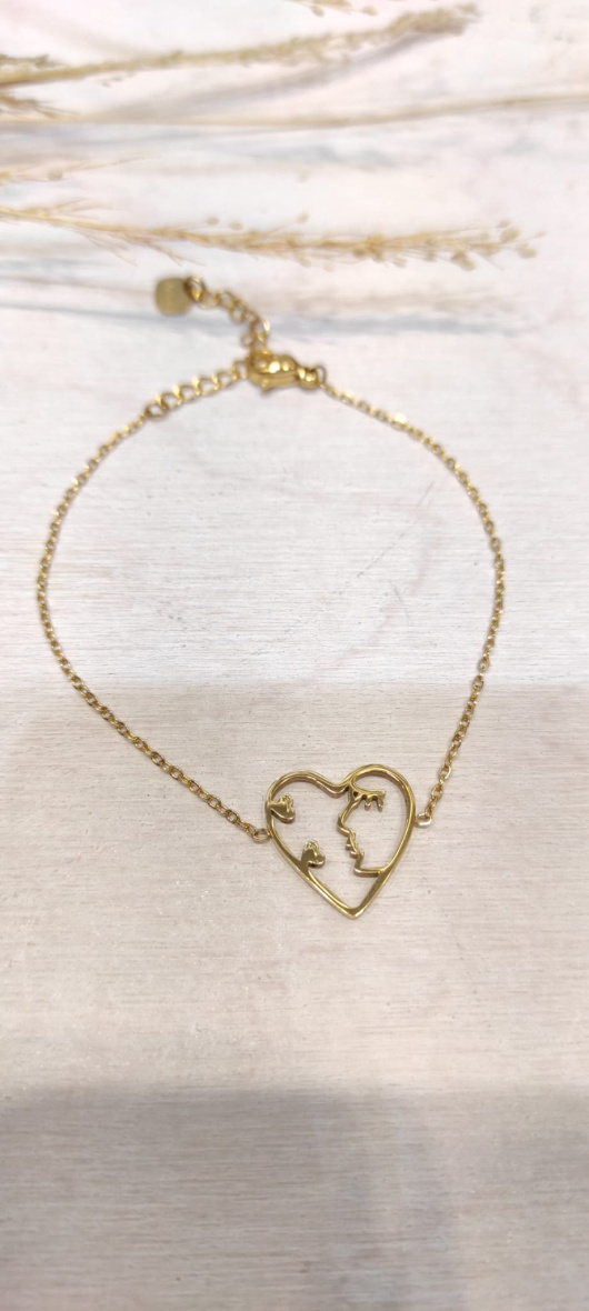 Mayorista LOLO & YAYA - Pulsera atemporal con beso de mariposa en acero inoxidable