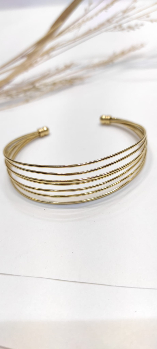Grossiste LOLO & YAYA - Bracelet jonc rigide Maurice en acier inoxydable