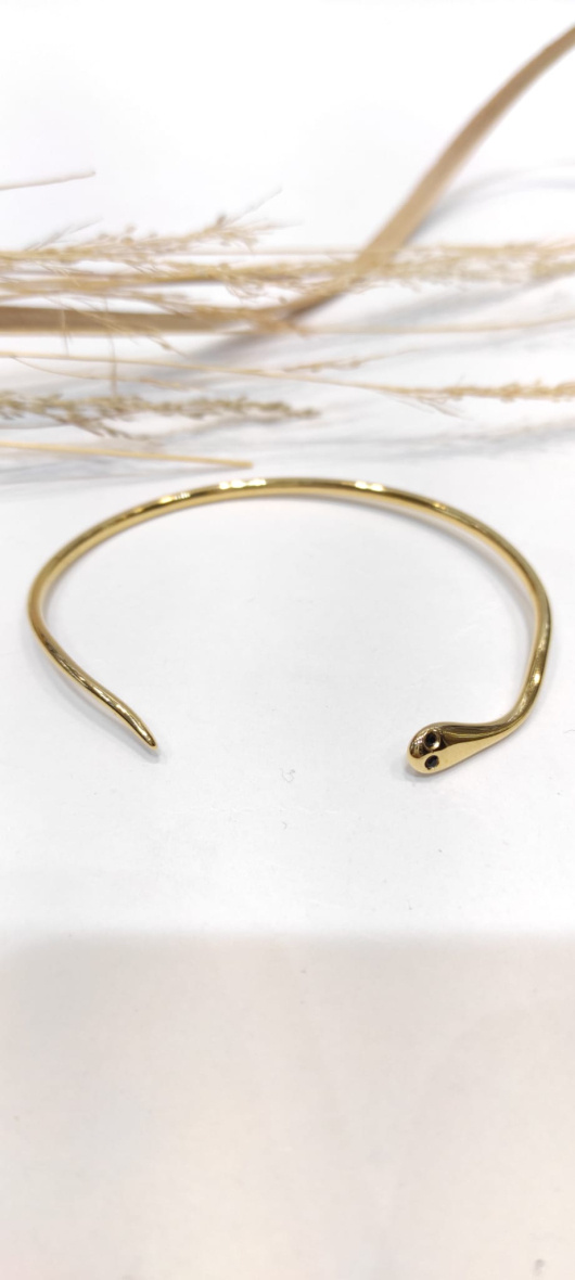 Mayorista LOLO & YAYA - Brazalete rígido con forma de serpiente Selin en acero inoxidable