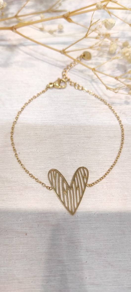 Wholesaler LOLO & YAYA - Timeless Mayia heart bracelet in stainless steel