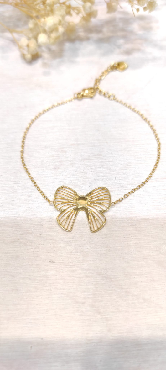 Wholesaler LOLO & YAYA - Timeless Hamina bow tie bracelet in steel