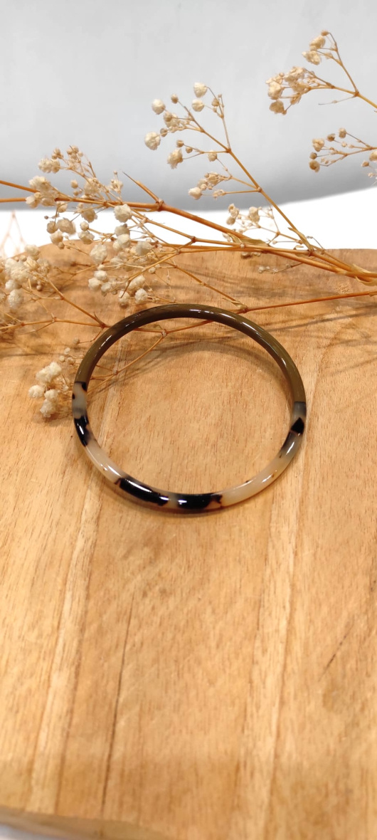 Mayorista Lolo & Yaya - Brazalete rígido de leopardo Justyna en resina
